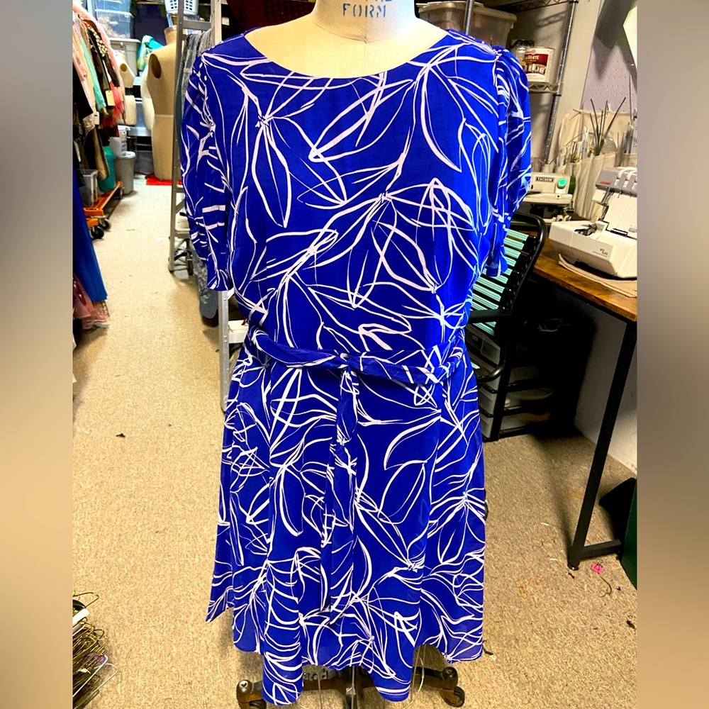 DKNY | Blue Patterned Dress